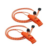 Luxo Gear Emergency Whistles With Cord | Survival | Loud Blast for Kayak | Plast - £19.98 GBP