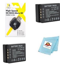 2X NP-T125 Batteries + Card Reader for FujiFilm GFX 50S, GFX 50R, GFX 100, - £60.54 GBP