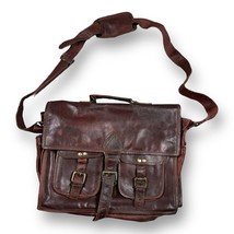 Men&#39;s Genuine Leather Vintage Laptop Messenger Handmade Briefcase Bag Satchel - £99.15 GBP