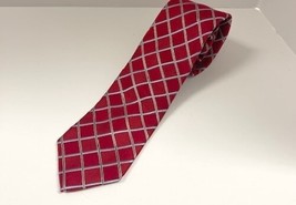 IZOD Red Blue Gold Striped Men’s Tie 100% Silk - $171.06 MXN