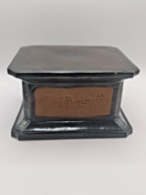Reproduction Of Chinese Ceramic Pedestal Base With Chinese Text, Terraco... - $39.90