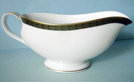 Waterford Longfield Gravy Sauce Boat Gold/Green Band English China NEW N... - $34.90