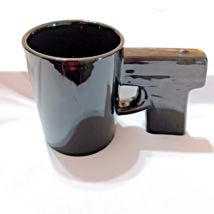 Pistol Grip Handle Novelty Coffee Mug 12 oz-Ceramic Black by Big Mouth Toys - £6.96 GBP
