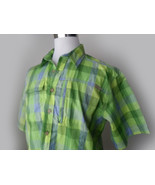 PACIFIC TRAIL Men Size M Short Sleeve Shirt Ventilation Back Green Plaid... - £30.61 GBP