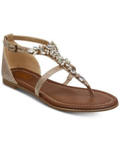 G by Guess Womens Deers Fabric Split Toe Casual Ankle Strap, Gold, Size 6.0 - £26.33 GBP