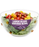 GAC Elegant Large Glass Serving Bowl with Designed 9 Inch - $31.68
