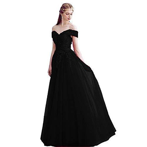 Plus Size Off The Shoulder Beaded Long Lace Prom Evening Dress Black Us 22W