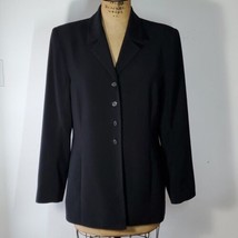 Jacqueline Ferrar Blazer Suit Jacket Vintage Hip Chiffon 4Button Pockets Size 12 - £26.98 GBP