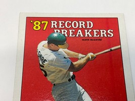 1988 Mark McGwire Topps #3 &#39;87 Record Breakers Baseball Trading Card - £13.17 GBP