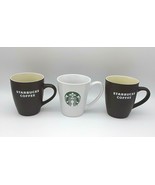Starbucks Coffee Mugs Set 3 Two Brown 2010 and One White Mermaid 2014 Cu... - £22.12 GBP