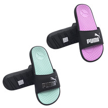 Nwt Puma Msrp $48.99 Cool Cat Sport Women&#39;s Black Pink Slip On Slides Sandals 8 - £17.25 GBP