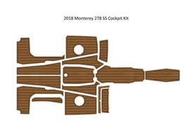 2018 Monterey 278 SS Cockpit Pad Boat EVA Foam Faux Teak Deck Floor Mat ... - £469.09 GBP