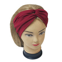 Yoga Headband Stretchable Turban Hairband headwrap for  Girls Burgaundy ... - £10.30 GBP