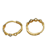 20k hallmark gold 1.4cm hoop earring for him grandparents day jewelry - $354.00