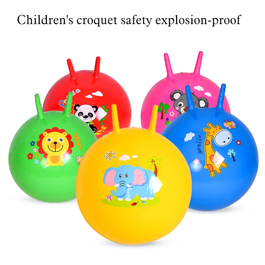 Baby Play Toys Inflatable Bouncing Balls Claw Handle Ball Children Kids Jump - £15.73 GBP