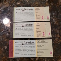 3 Vintage 1975 1976 Disneyland Child Adult Admission Ticket Booklets INC... - £70.79 GBP