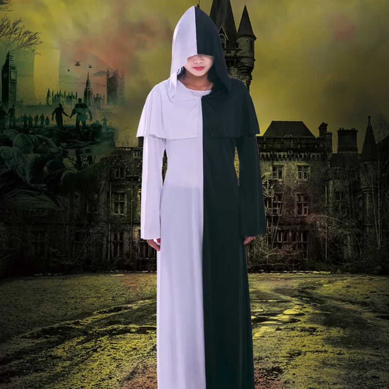 Black and white impermanence cloak cosplay ing  carnival costume performance in - £150.71 GBP