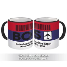 USA Boston Logan Airport Massachusetts BOS : Gift Mug Travel Airline AIRPORT - £12.43 GBP