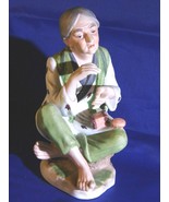 Vintage Homco Porcelain Asian Woman Figurine Sitting On A Mat #1431 6&quot; Tall - $17.99