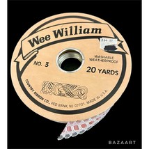 VTG 1960&#39;s Weatherproof Washable Lace Cottage Core Ribbon USA Made 20 YDS - £13.51 GBP