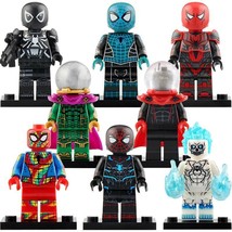 8pcs/set Spiderman suit - Agent Venom Ghost Spider Mysterion Minifigure Toy - $16.99