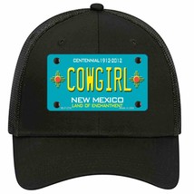 Cowgirl New Mexico Teal Novelty Black Mesh License Plate Hat - £23.24 GBP