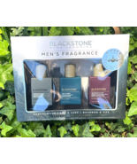 Blackstone Men’s Fragrance Trio Sandalwood,Sea &amp; Bourbon oak Blue 3pc 1o... - $18.80