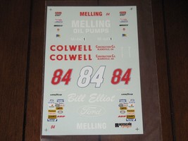 Racescale 84 Melling Colwell Bill Elliot Ford Waterslide Decals 1/24 NASCAR - £24.12 GBP