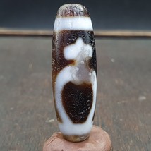 Agate Himalaya Tibetan Double Tasso Dzi Bead Amulet - £61.31 GBP