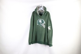 Vintage Mens 3XL Distressed Michigan State University Football Hoodie Sweatshirt - £47.03 GBP