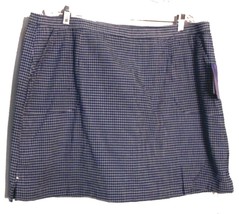 Cathy Daniels Royal Blue &amp; White Gingham Pull On Skort Skirt Size XXL NW... - $33.29