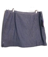 Cathy Daniels Royal Blue &amp; White Gingham Pull On Skort Skirt Size XXL NW... - £26.67 GBP