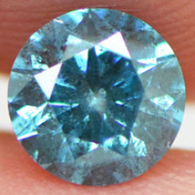 Blue Diamond Fancy Color Loose Round Shaped Real Natural Enhanced I1 0.71 Carat - £275.77 GBP