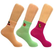 AWS/American Made Cotton Mini Crew Socks for Women 3 Pairs Casual Quarter Socks  - £9.38 GBP