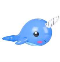 24&quot; Blue Smiling Narwhal Inflatable - Baby Inflate Blow Up Toy Party Decoration - £3.12 GBP
