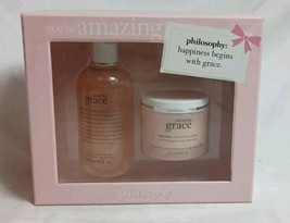 Philosophy Amazing Grace Set Shampoo Bath &amp; Shower Gel &amp; Body Creme  - $24.95