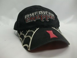 American Chopper Black Widow Hat Black Hook Loop Baseball Cap - £15.97 GBP