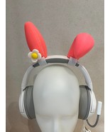 Rabbit ears with daisy for Headphones / Headset for streaming anime cosplay - £10.96 GBP