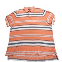 Chaps Shirt Mens XL Orange Striped Polo Natural Stretch Collared Short S... - £9.77 GBP