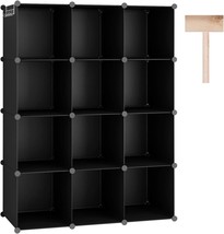 Black Candahome Cube Storage Organizer, 12-Cube Shelves Units, Closet Cabinet, - £37.67 GBP