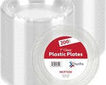 7 Inch Clear Plastic Plates 200 Bulk Pack - Disposable Cake Plates For D... - £28.18 GBP