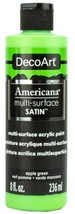 DecoArt Americana Multi-Surface Satin Acrylic Paint, 8 Oz., Apple Green - £6.90 GBP