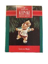 1992 Hallmark Handcrafted  Keepsake Ornament &quot; Love to Skate &quot; - New - £4.35 GBP