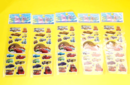 LOT 5x STICKERS SHEETS CARS LIGHTNING MCQUEEN MATER SALLY CRUZ GUIDO DAN... - $6.79