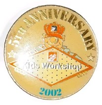 Vintage 2003 PINBACK Pin Button  The Home Depot Kids Workshop 5th Annive... - $4.46