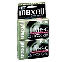 Maxell 203020 HGX-Gold TC-30 Camcorder Video Cassette, 2 Pack - £31.38 GBP