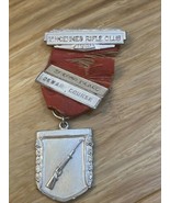 Vintage 1941 Vincennes Rifle Club 2nd Place Dewar Course Medal with Ribb... - $14.85