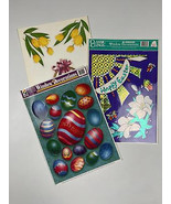 Vtg 90s Easter Window Cling Decoration Lot - Festive Clings &amp; Stickers - £9.62 GBP