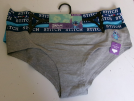 Three Disney Stitch Hipsters Size X-Large Gray Blue and Print 95% Cotton - $18.79