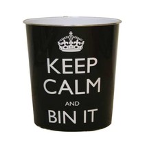 JVL 25 x 26.5 cm Polypropylene Keep Calm and Bin It Waste Paper Bin  - $17.00